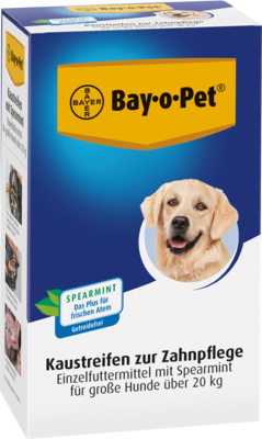 BAY O PET Zahnpfl.Kaustreif.Spearmint f.gr.Hunde