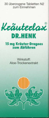 KRÄUTERLAX Dr.Henk 15 mg Kräuterdrag.z.Abführen