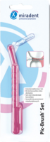 MIRADENT Interd.Pic-Brush Set 1Halt+1Bü.tran.pink