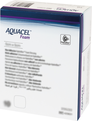 AQUACEL Foam nicht adhäsiv 5x5 cm Verband