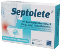 SEPTOLETE m.Eukalyptus-Geschmack 3mg/1mg Lut.-Tab.